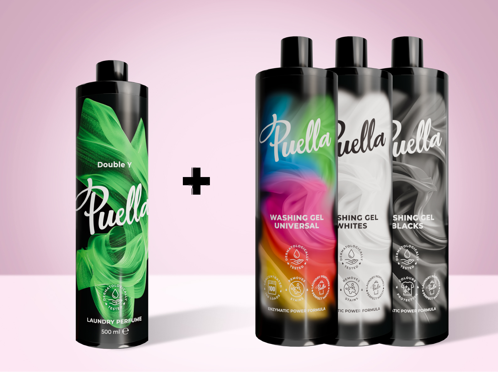 Value set for 100 washes: Laundry perfume + laundry gel
